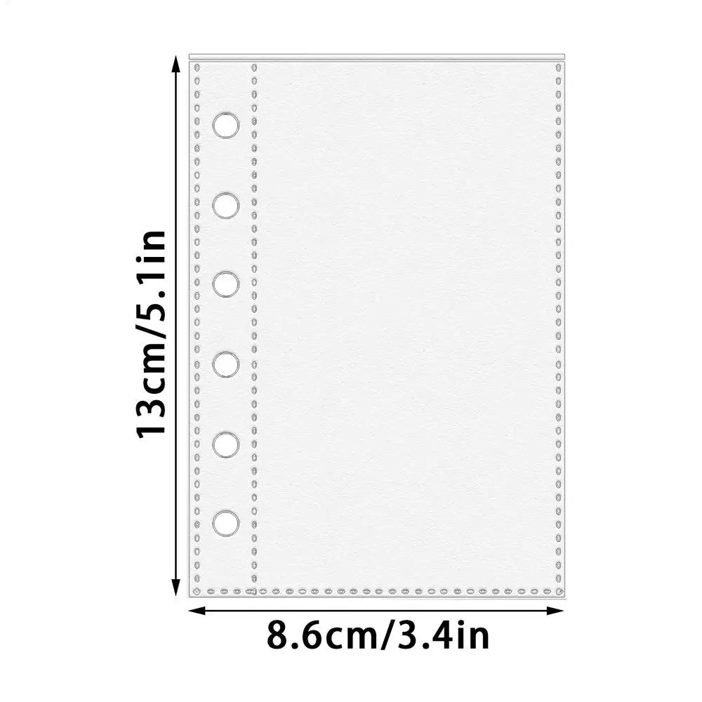 Page Protectors 10 Pieces A7 6-Ring Binder Protector Pages Card Sleeves for Photos Receipts Stickers Tickets Students Teachers Oasis Select Frosted 1 grid