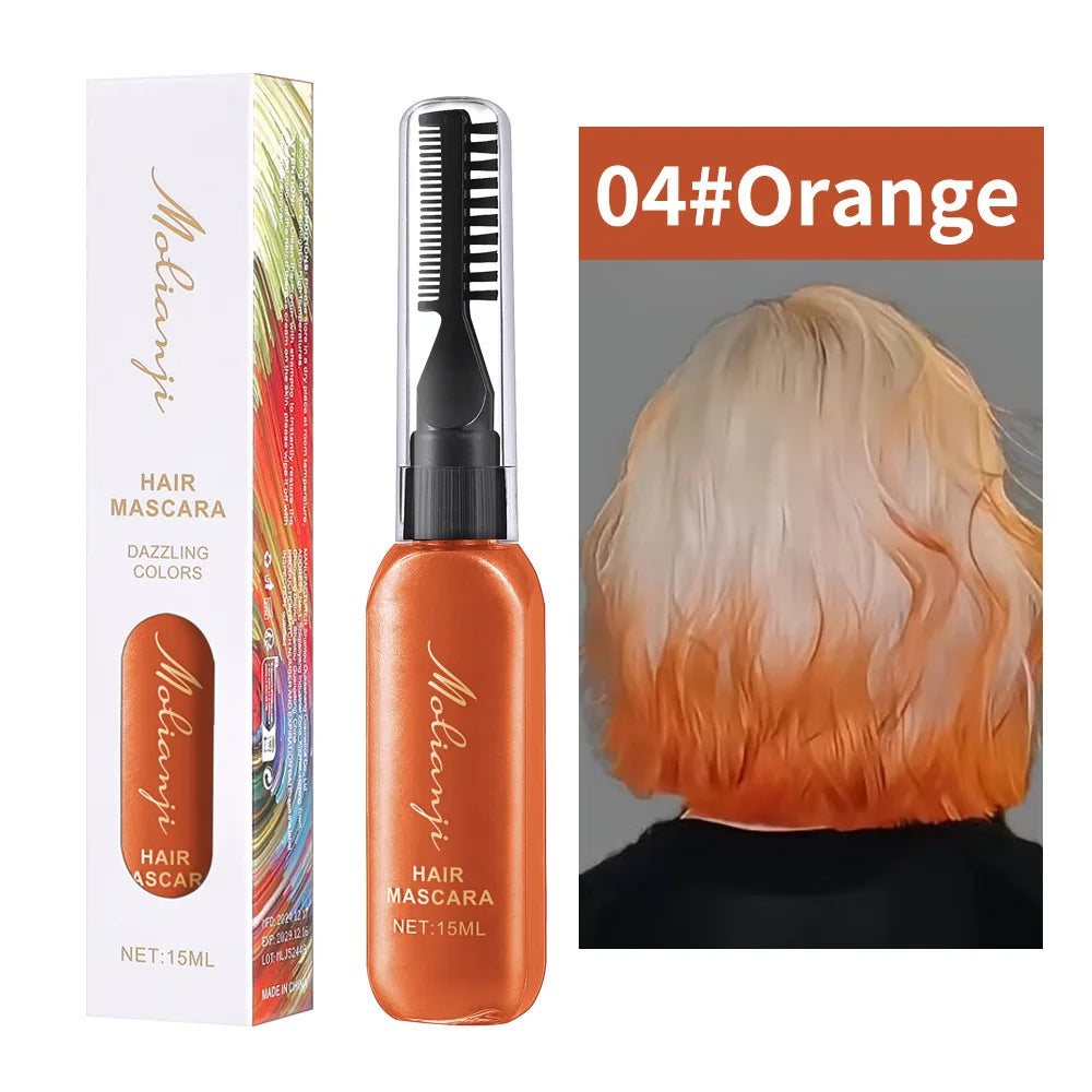 Multi-Color Hair & Eyelash Dye – Long-Lasting Trendy Shades Hair Color Dye Oasis Select 04 Orange