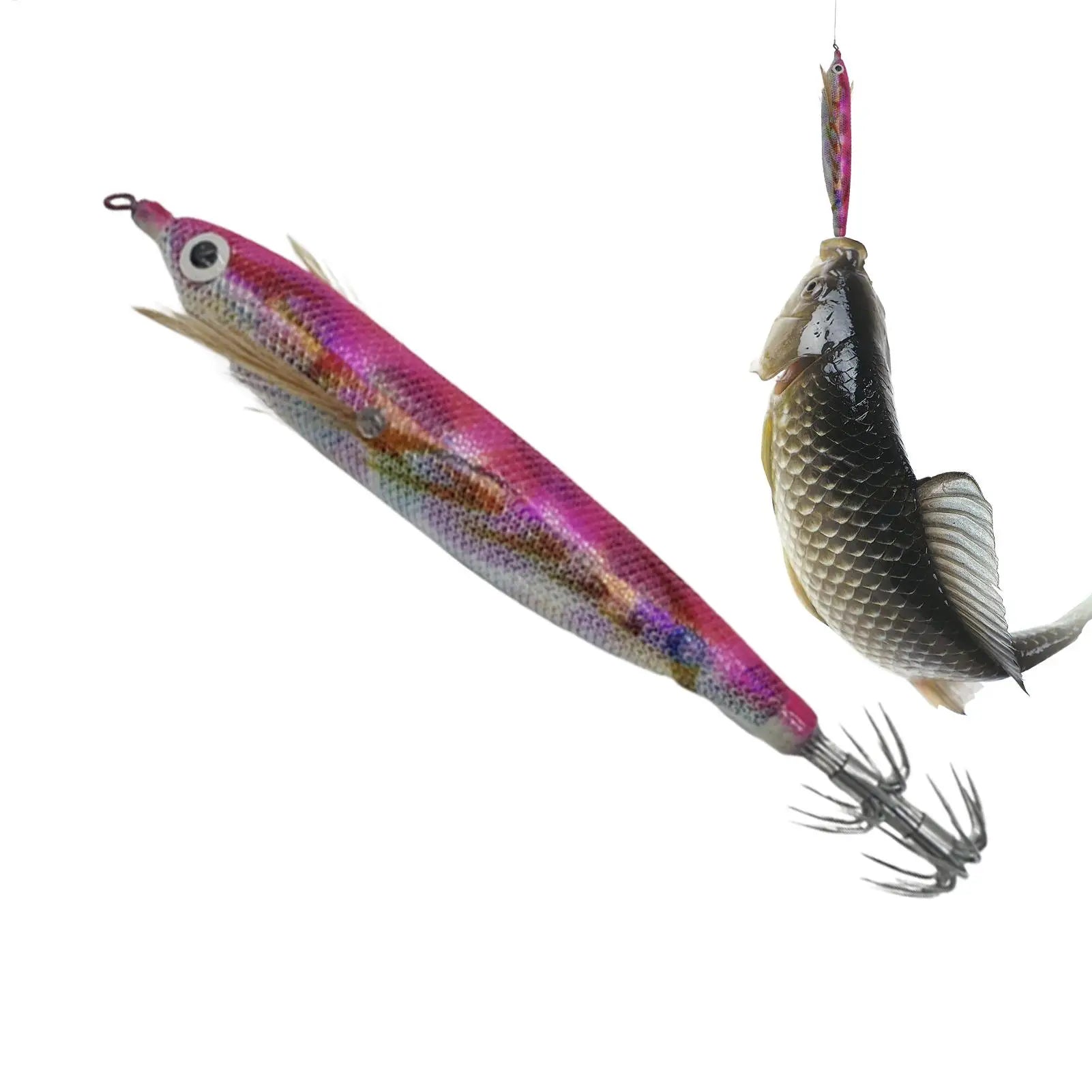 Squid Jigs Saltwater 4.7in Glowing Catching Bait with Sound Beads Saltwater Fishing Lures for Cuttlefish Bass Trout Catfish Oasis Select