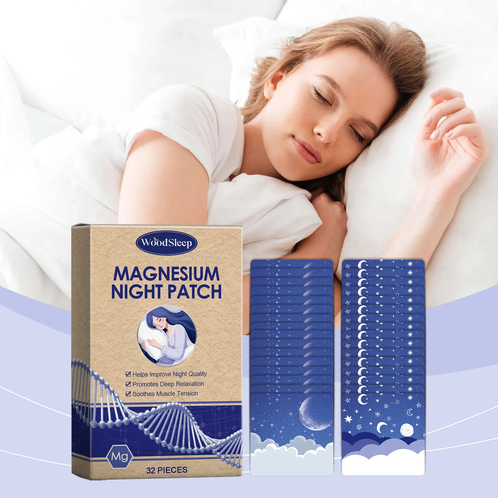 WOODSLEEP Magnesium Night Patch – Lavender Sleep & Stress Aid Sleep Aid Patch Oasis Select