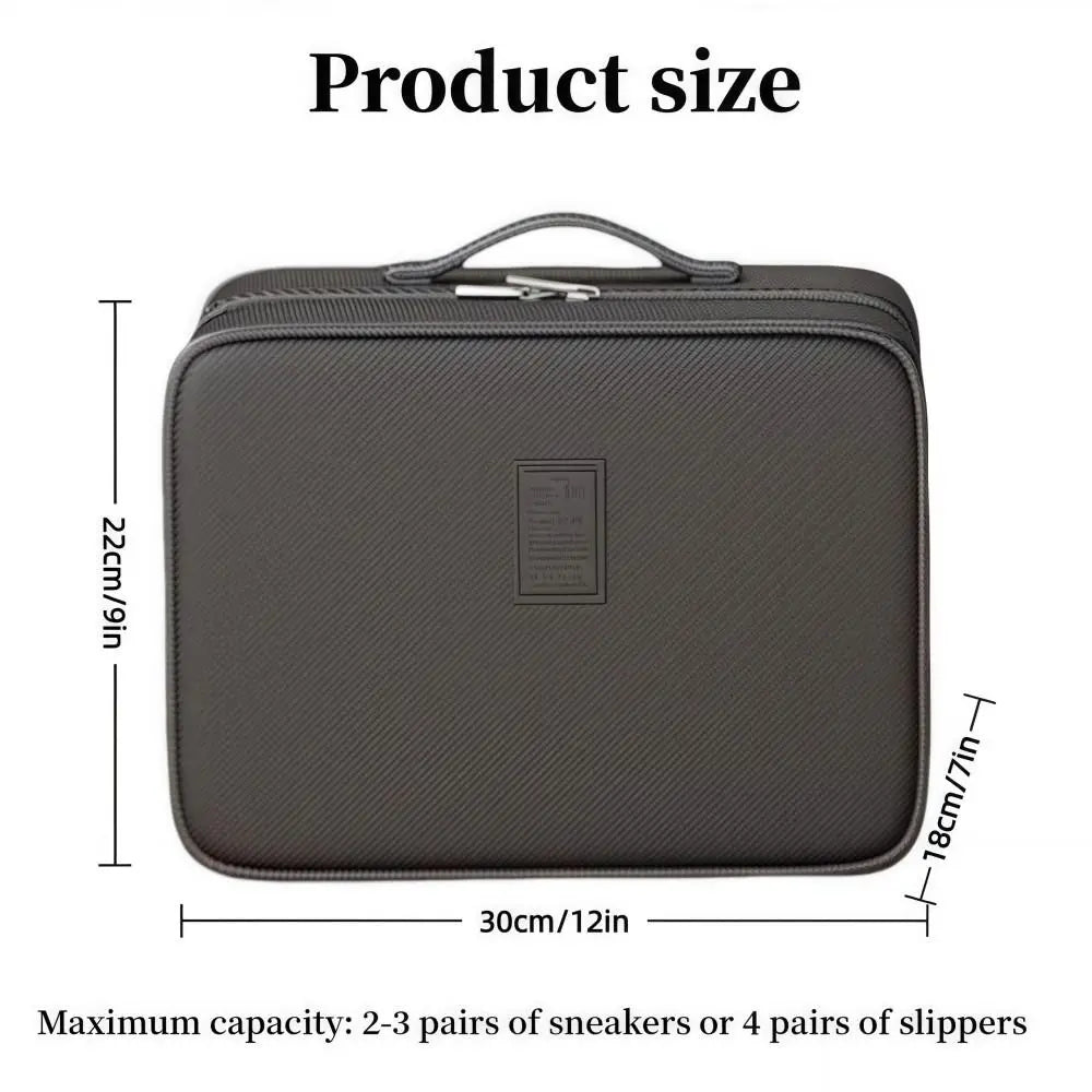 Upgraded Multi-layer Travel Shoe Bag Zipper Sturdy Sneakers Storage Bag Waterproof Portable Storage Box Store 4 Pairs of Shoes Oasis Select