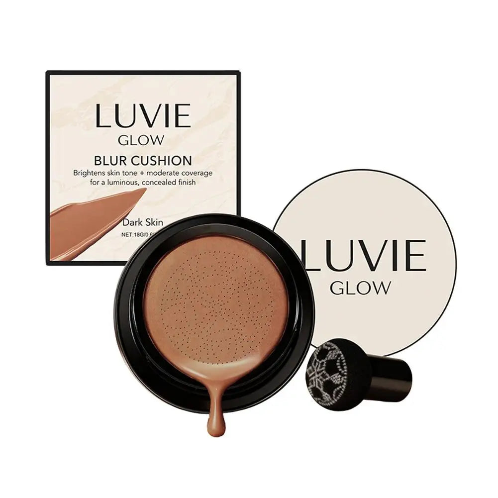 Glow Foundation Cushion, Mushroom Head Air Cushion BB Cream Face Makeup Foundation, Concealer Long-Lasting Even Skin Tone Oasis Select B CN