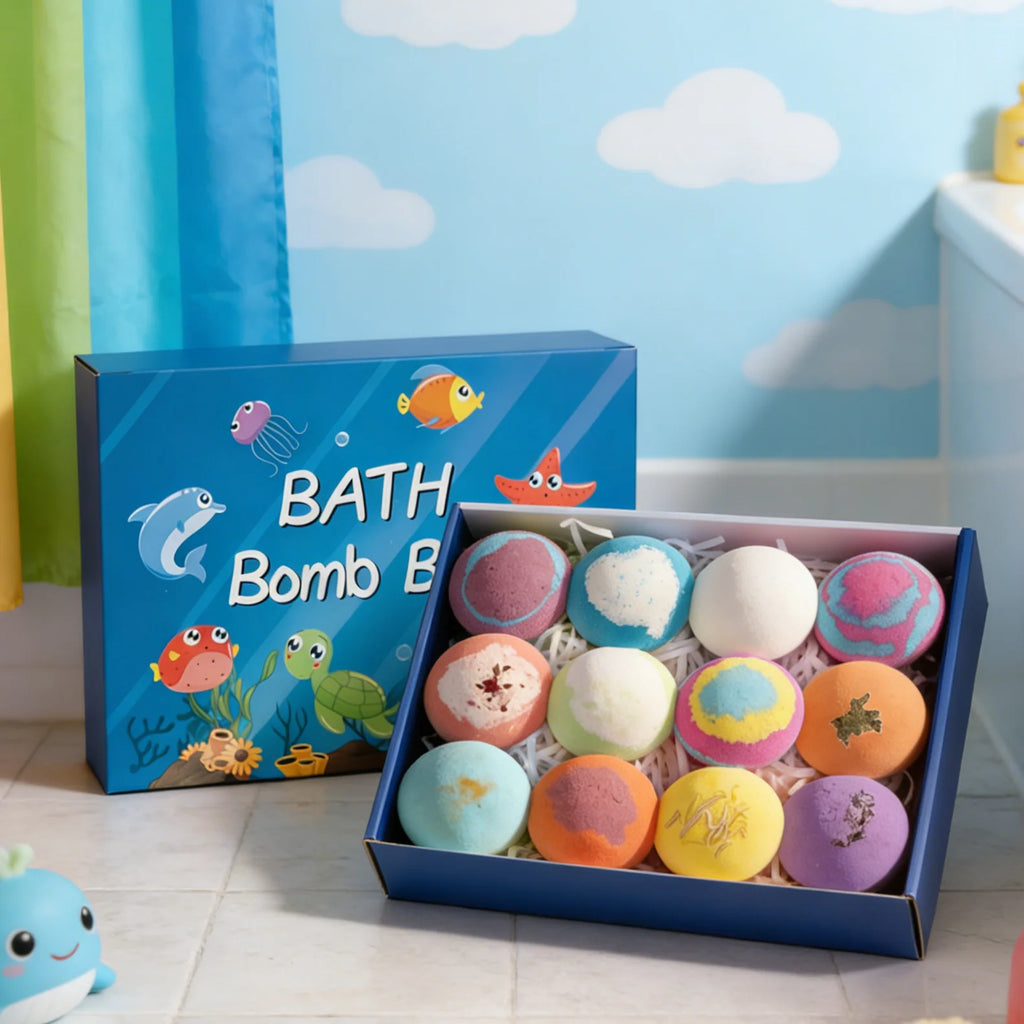 Kids Bath Bombs with Surprise Toys – 12-Pack Gift Set Kids Bath Bomb Set Oasis Select