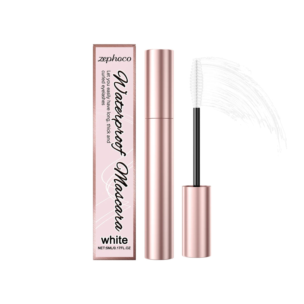 Waterproof Mascara Long -Lasting Thick Curly Non-smudging Add Charm Natural Slender Length Non Clumping Portable Eye Cosmetic Oasis Select White
