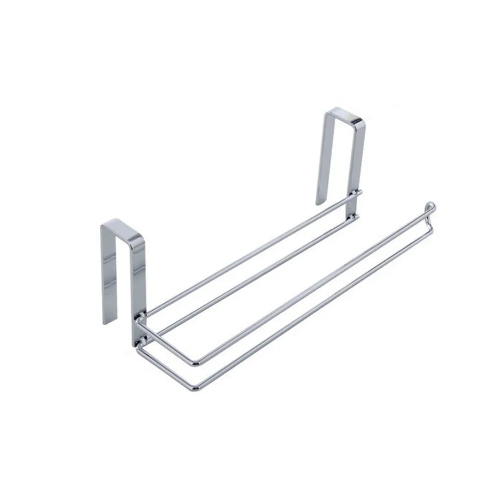 No-Drill Metal Toilet Paper Holder & Towel Hanger Rack