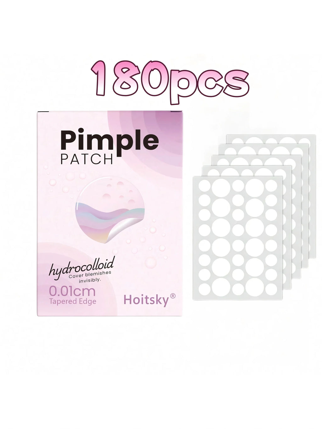 180/360 pieces of transparent, skin tone water-based gel acne patches, suitable for covering acne and pimples Oasis Select touming-180pcs