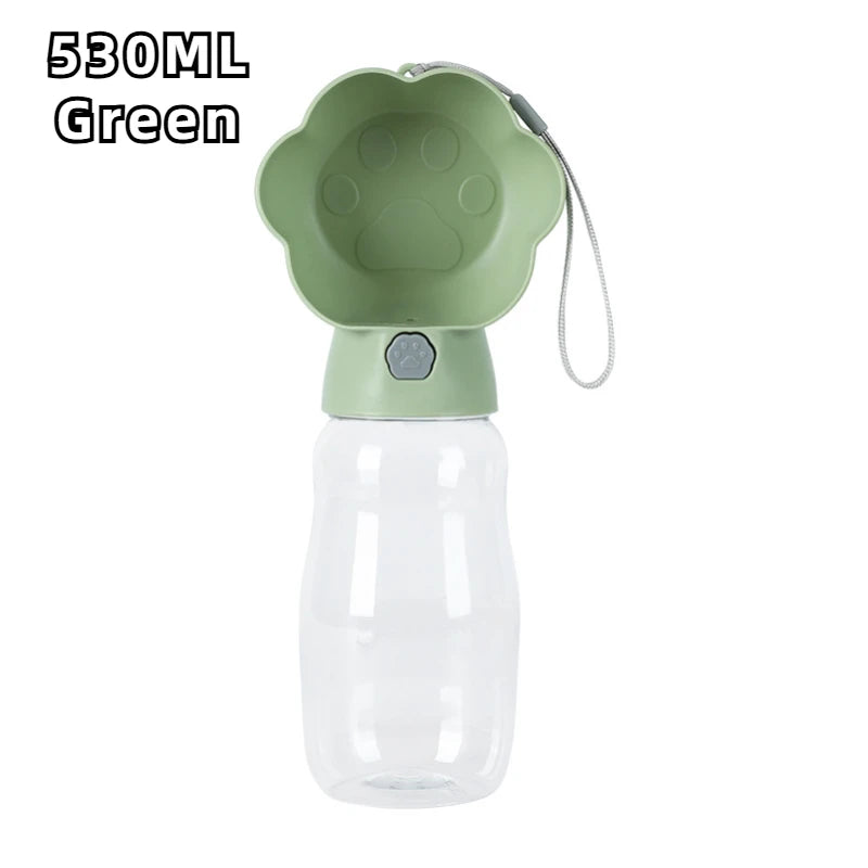 530ML Large Dog Water Bottle For Small Big Dogs Portable Travel Pet Drinking Bottle Water Container Puppy Cat Drinker Feeder Oasis Select green