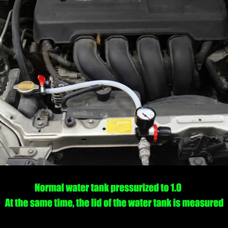 Auto Coolant Water Tank Leakage Detector Universal Pressure Tester Gauge Car Cooling System Tester Radiator Durable Oasis Select