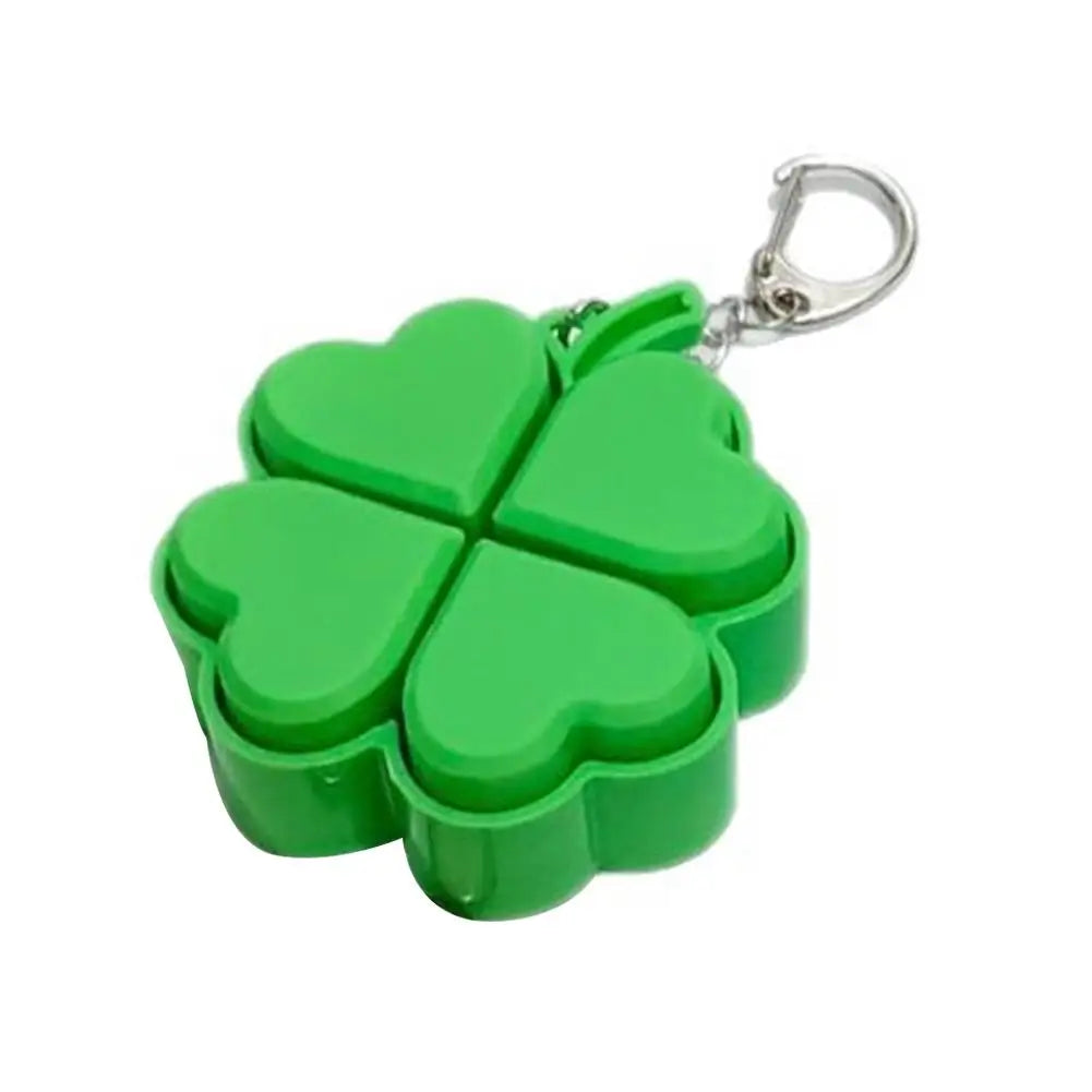 Lucky Clover Fidget Keychain Glowing Stress Relief Bag Charm Creative Glowing Four-leaf Clover Big Pendant Gift Oasis Select Light green
