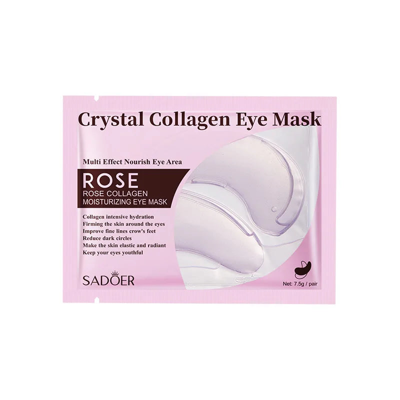 SADOER Collagen Eye Masks 10 Pairs – Hydrating & Firming Collagen Eye Mask Oasis Select Rose 10Pcs