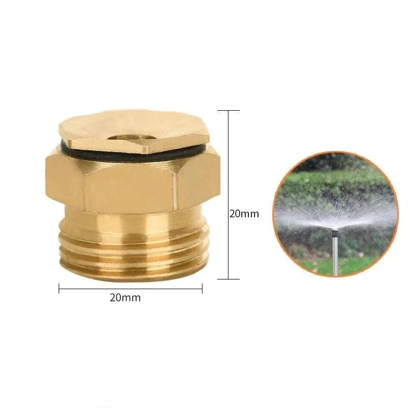 Brass Adjustable Garden Sprinkler Nozzle Set Multi Pattern Water Spray Nozzle For Lawn Irrigation Patio Plant Watering Oasis Select A6