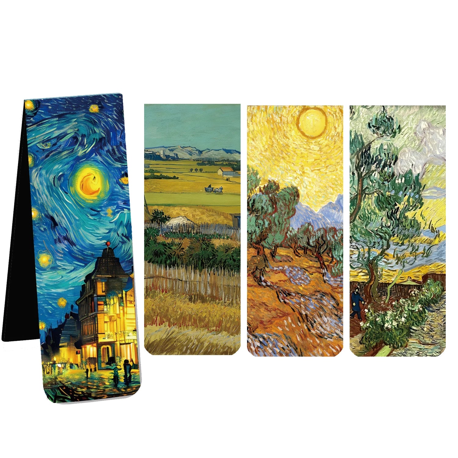 2.5Inch 4PCS Bookmarks with Magnet Book Markers Page Clip for Students Teachers School Home Office Reading Supplies Oasis Select Van Gogh 2