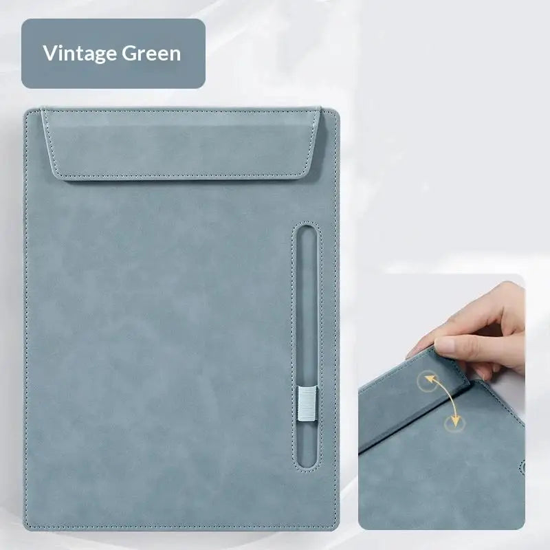 A4 PU Leather Clipboard – Magnetic Closure & Pen Slot