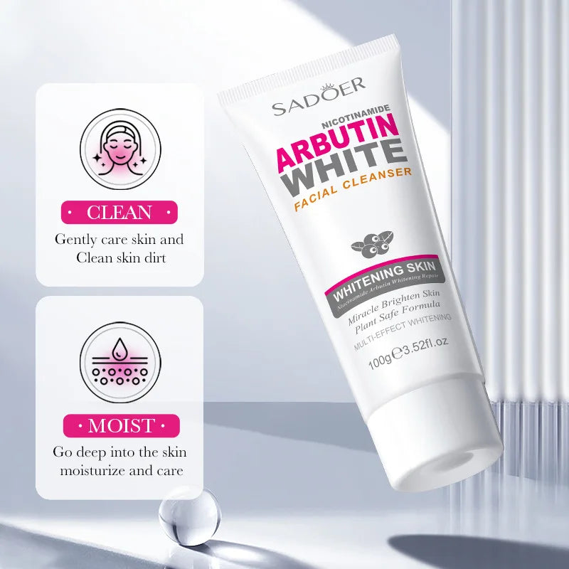 SADOER Niacinamide Arbutin Facial Cleanser – Oil Control Foam Facial Foam Cleanser Oasis Select