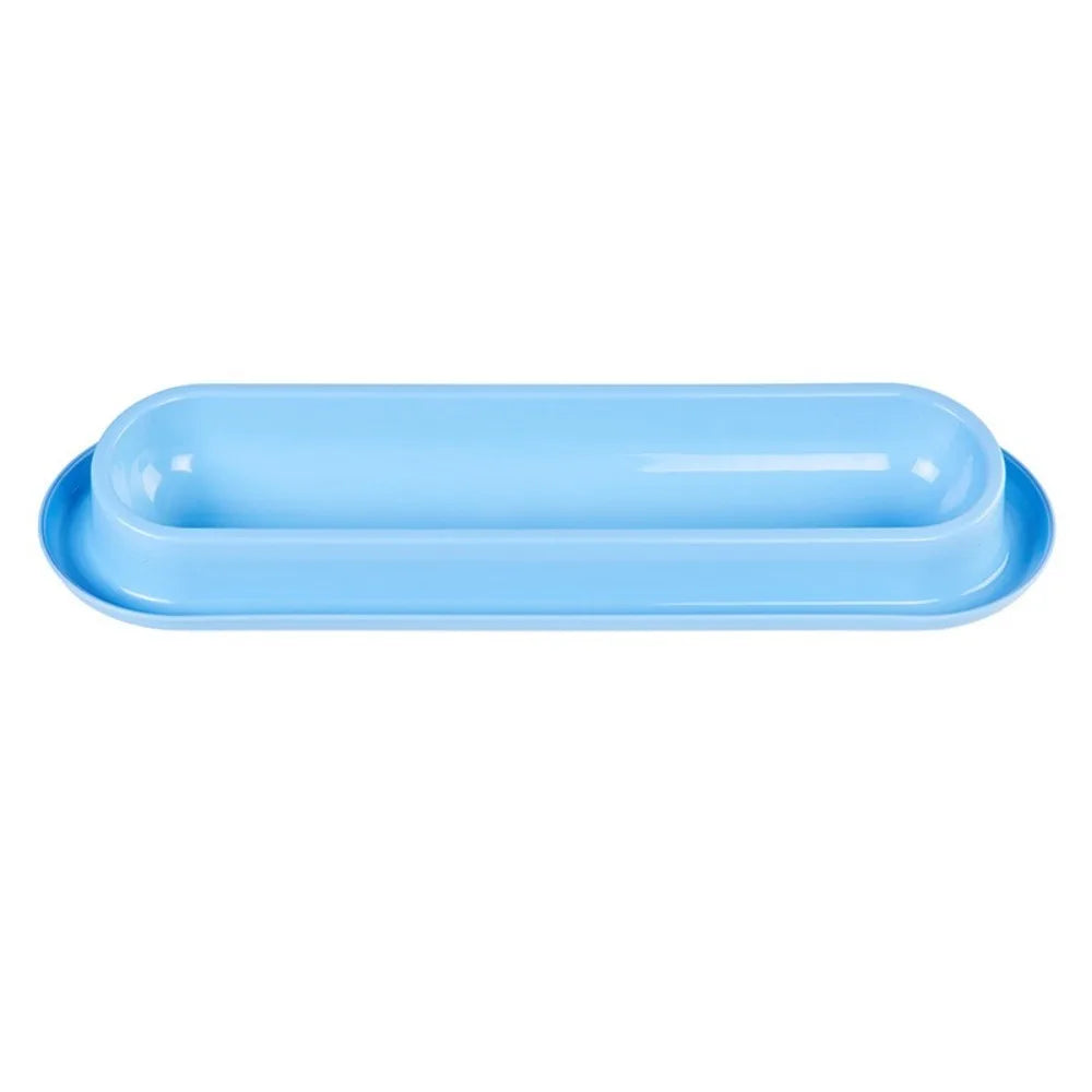 Extra Long Tilted Pet Bowl – Anti-Slip, Large Capacity Cat & Dog