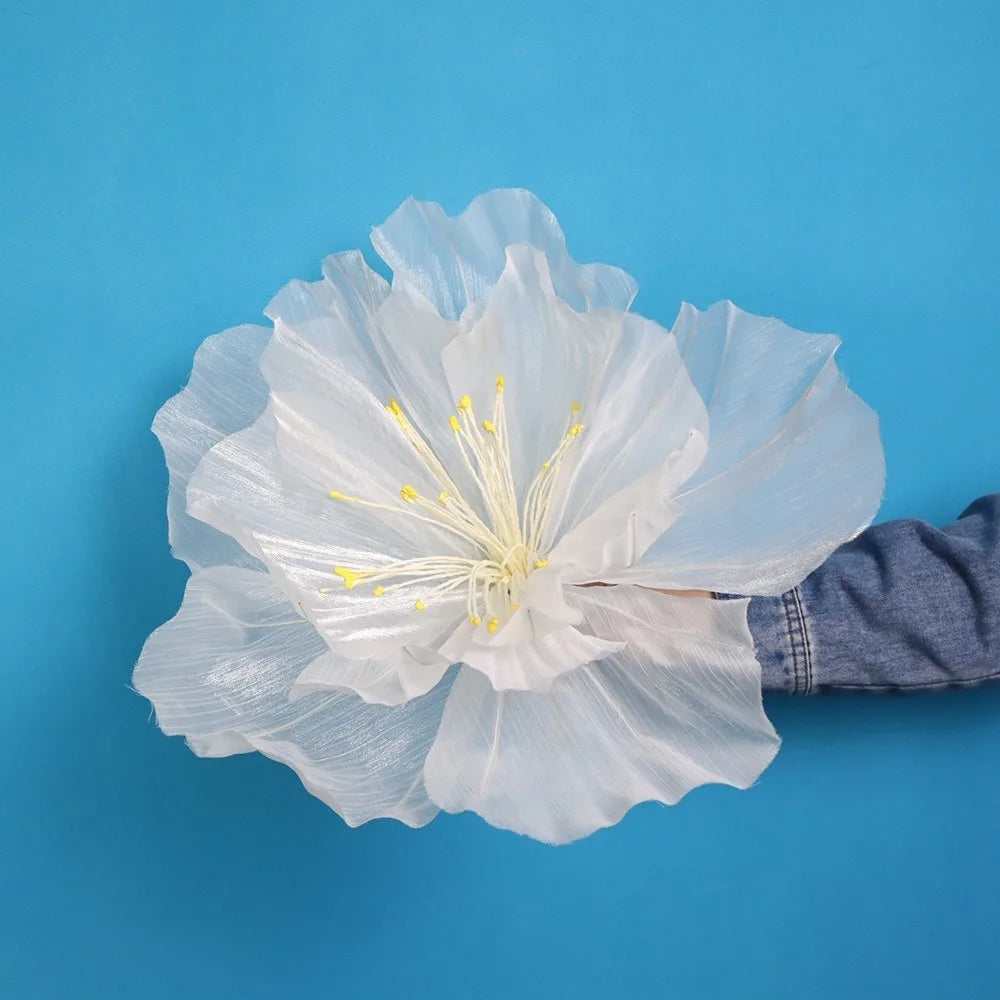 Large Artificial Peach Blossom Flower Head 30/40/50cm Gauze
