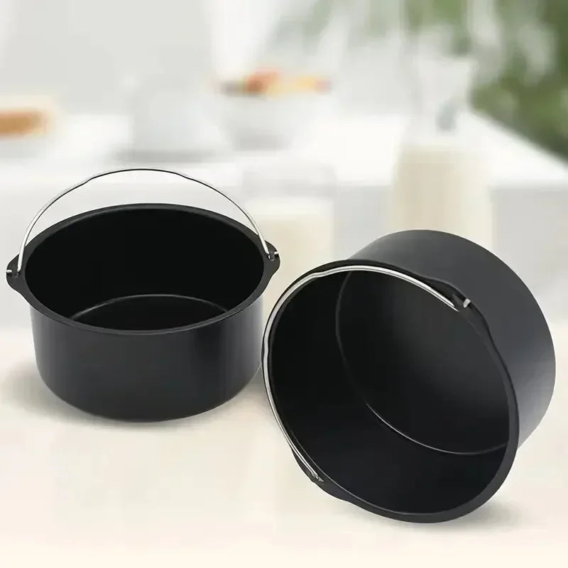 Multi Size Round Cake Pan Set Oven Safe Skillet Frying Basket With Handles Versatile Baking Roasting Accessory For Home Kitchen Oasis Select