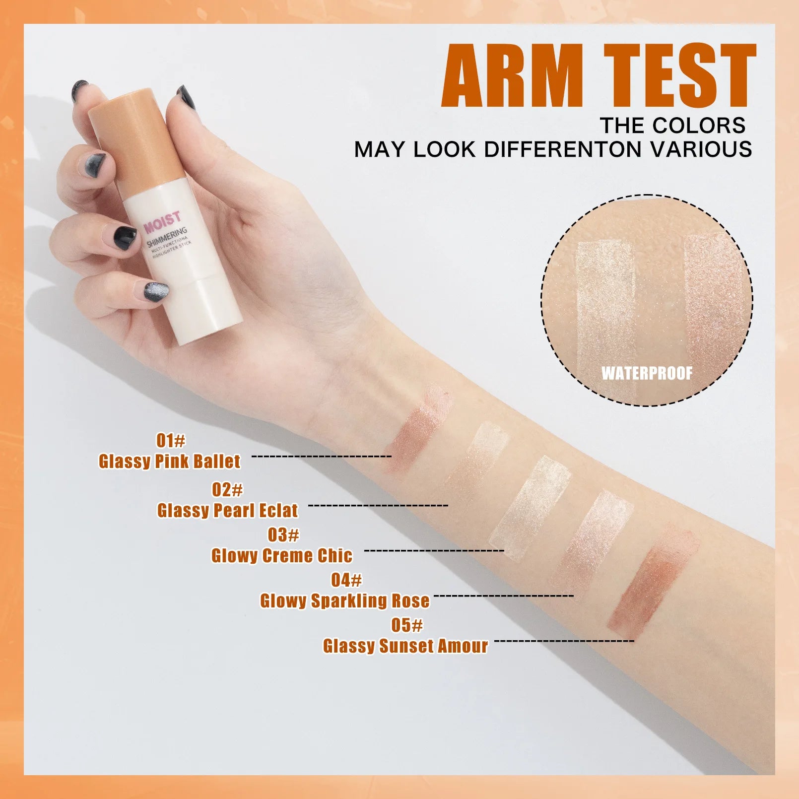 HelloKiss Highlighter Stick – Glassy Pink Ballet Face & Body