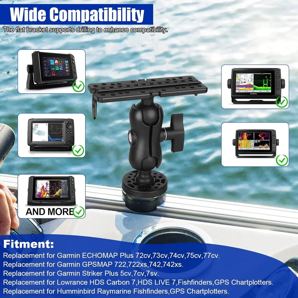 Fish Finder Mount Base GPS Navigation Fish Finder Bracket Marine Electronic Fish Finder Mount Fish Finder Accessories for Boat Oasis Select