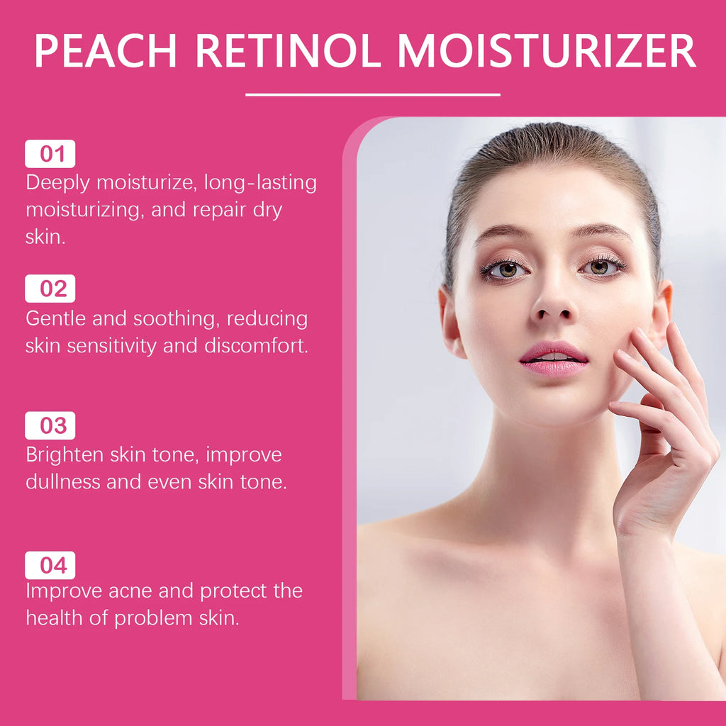 Peach Retinol Cream – Brightening, Anti-Acne & Moisturizer 30g Retinol Face Cream Oasis Select
