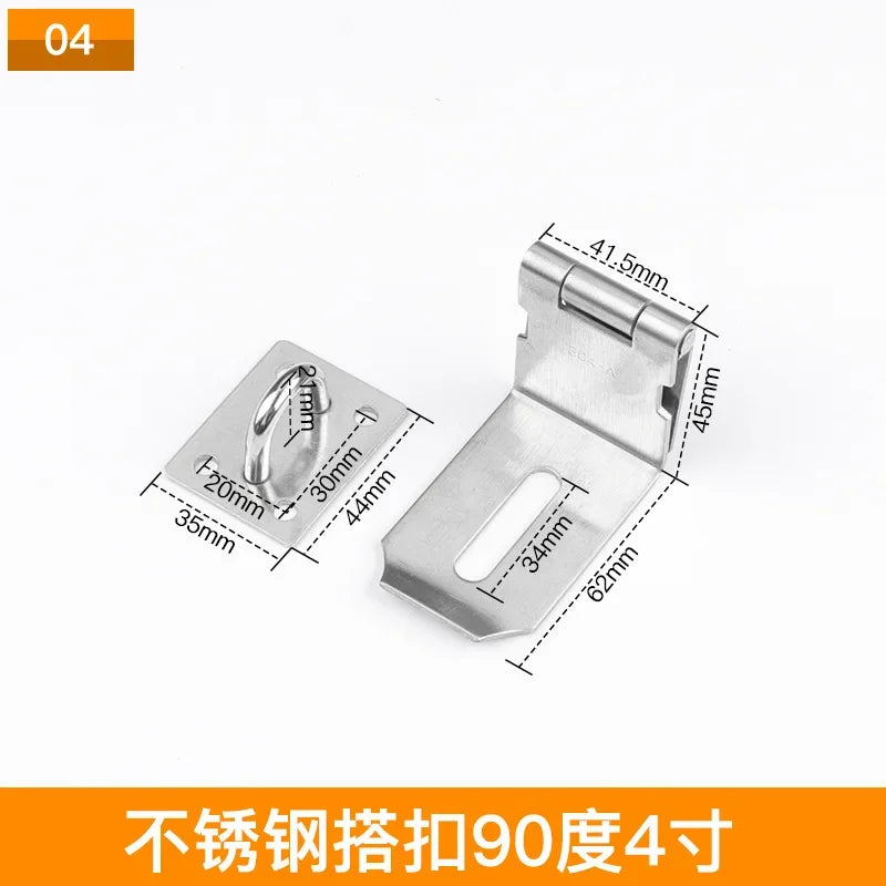 Thickened Stainless Steel Latch, Door Latch, Anti-theft Door Latch, Wooden Door Padlock, Safety Latch Oasis Select 90 degrees 4 inches