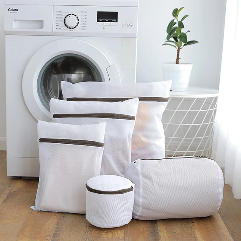 Mesh Laundry & Travel Storage Bags for Clothes – 2/3/5 Pack Mesh Laundry Bags Oasis Select 5PCS Grey