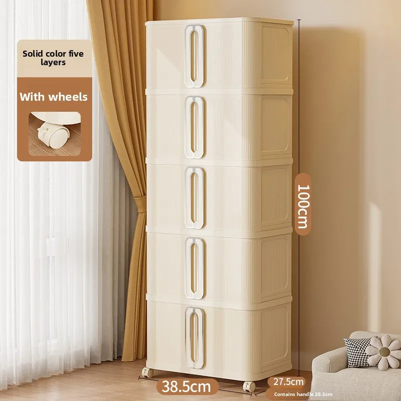 Household Folding Storage Cabinet Large Capacity Double Door Bedroom