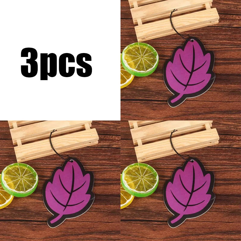 1 2 3 Car Air Freshener Natural Scented Tea Paper Auto Hanging