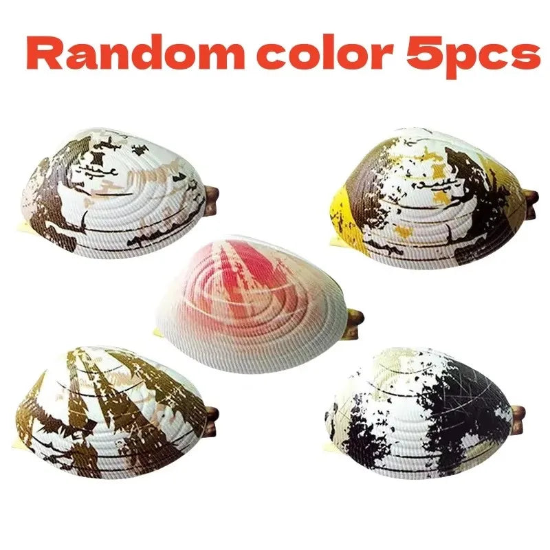 5Pcs Water Spraying Clam Toy Flower Armor Prank Shell Decompression Funny Simulation Toy for Kids Stress Reliever Toys Oasis Select 5pcs Random color
