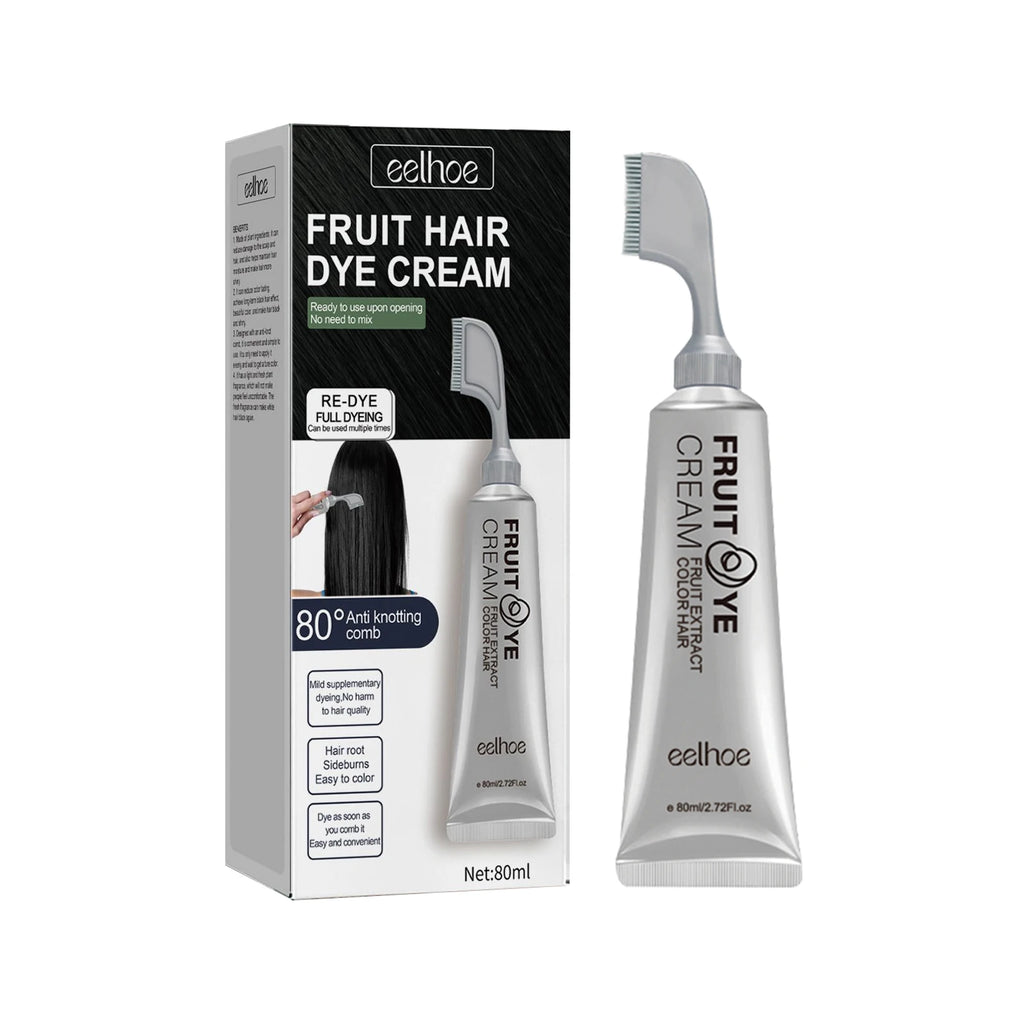 Fruit & Vegetable Hair Color Cream – Gentle Long-Lasting Black Hair Color Cream Oasis Select black