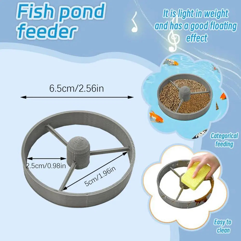 Aquarium Feeding Ring Floating Fish Ring Round Shape Tank Accessories Breeding Tools Fish Tank Floating Feeder For Fish Food Oasis Select Gray