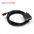 USB C To VGA Adapter USB Type C Cable To VGA for Apple Macbook Air Macbook Pro Input USB-C Cable To VGA Out Up To 1080P Oasis Select Type-C to VGA 1.8m