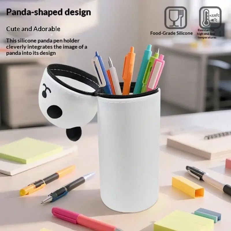 SU Panda Pencil Case Telescoping Silicone Cartoon Animal Pen Holder Student Stationery Storage Bag High Capacity Toys Oasis Select Default Title