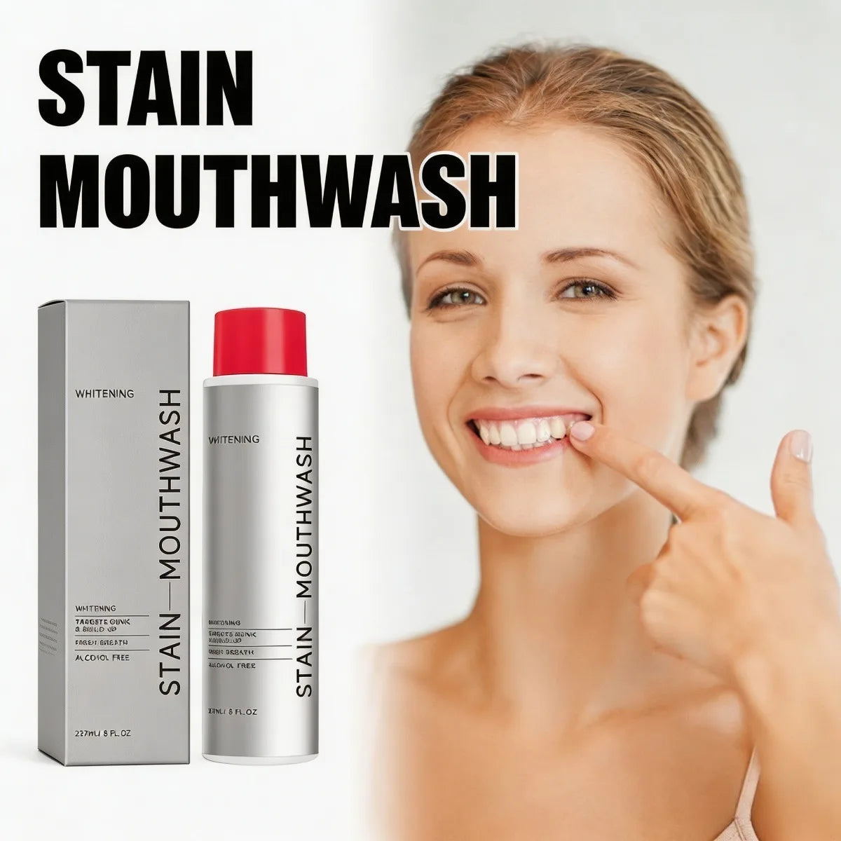 1/2/3Pcs Stain Removal Mouthwash Alcohol Free Teeth Brightening Fresh Breath Plaque Remover Enamel Safe Daily Oral Care Oasis Select