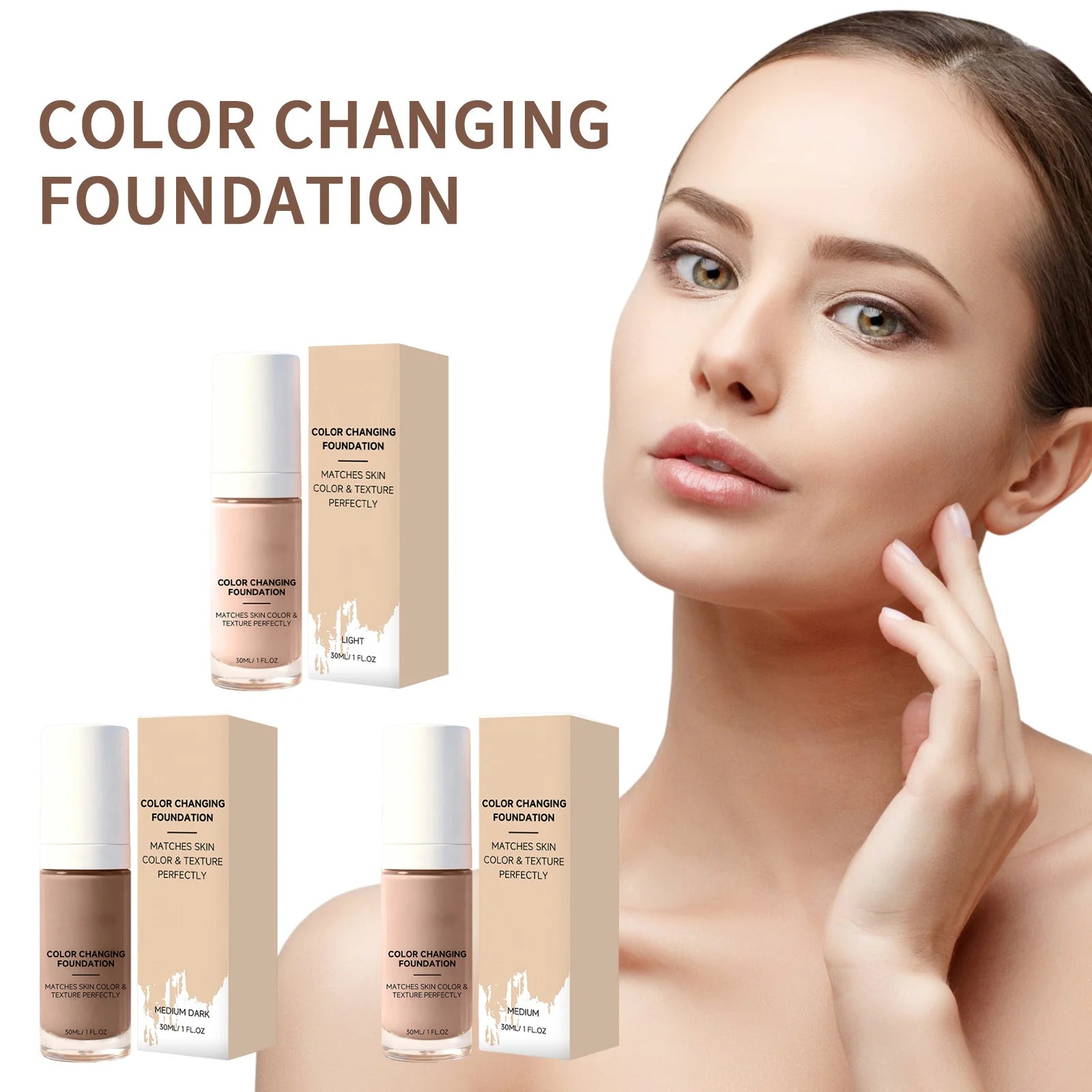 Color Changing Foundation – Full Coverage Waterproof Liquid Liquid Foundation Oasis Select