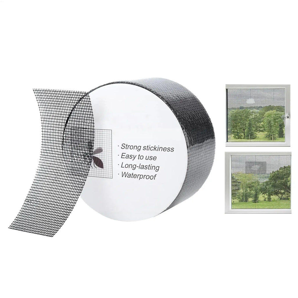 Window Screen Repair Tape Strong Adhesive Cuttable Universal Screen Window Mend Patches for Patio RV Camper Pool Railings Oasis Select