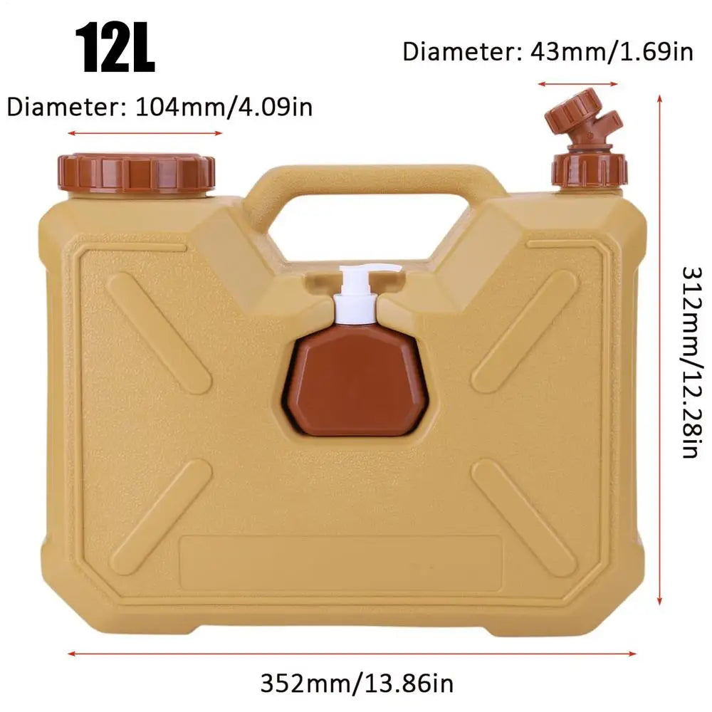Water Tank Portable Multifunction No Leakage Water Container With Spigot 12-liter Water tank with Tap Portable Water Container Oasis Select Orange