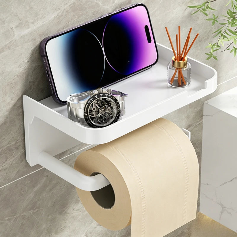 Toilet Paper Holder Plastic Storage Rack Kitchen Towel Placement Of Seasoning Bottles Bathroom Wall Roll Of Paper Phone Storage Oasis Select