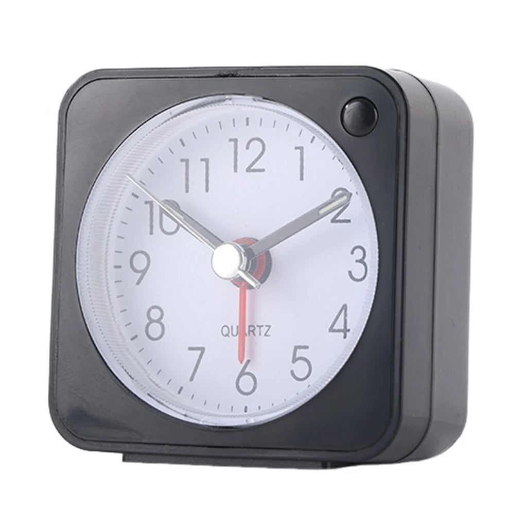 Mini Square Travel Alarm Clock – Silent, Compact & Night Light