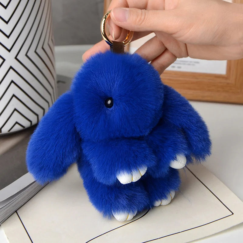 15cm Gifts Rabbit Fur Keychain Women Bag Car Key chain Pendant Decoration Jewelry Bags Hangings Accessories Oasis Select