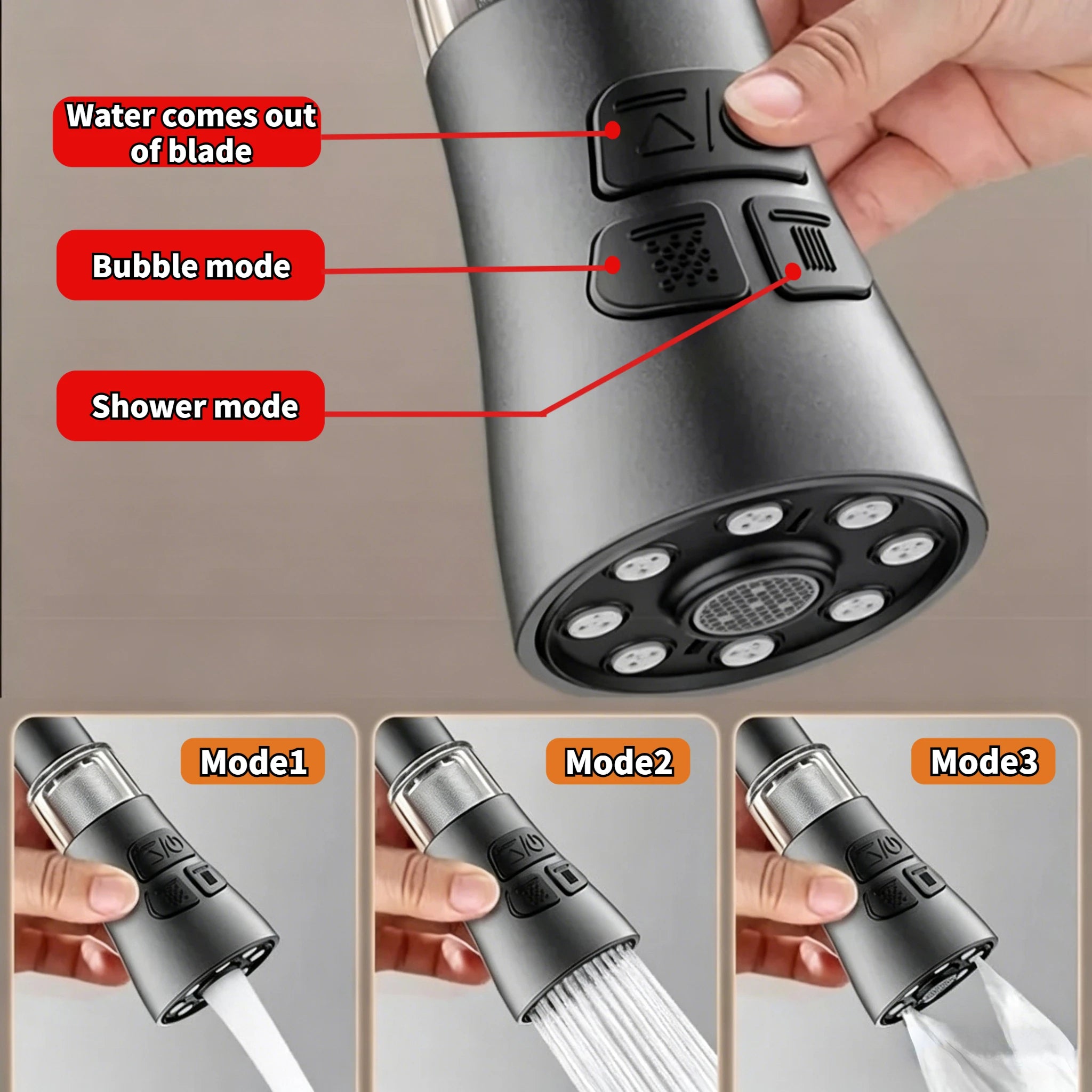Kitchen Faucet Extender With Filter Function Universal 720° Rotate Aerator Splash Filter Washbasin Faucet Bubbler Nozzle Aerator Oasis Select