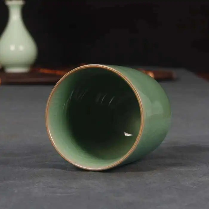 Longquan Celadon Water Cup Purple Clay Ceramic Tea Set, Creative Tea Cup, Tea Cup Couple's Kung Fu Tea Cup Oasis Select
