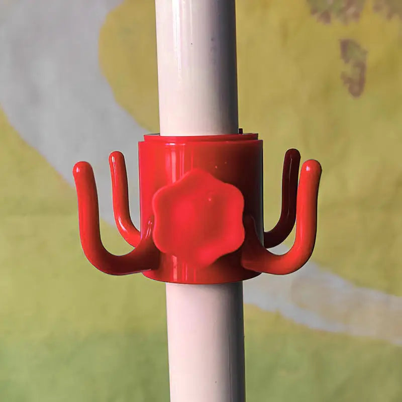 Versatile Beach Umbrella Hanging Hook Detachable Wear-resistant Hook Outdoor Space-saving Sun Umbrella Storage Holder Oasis Select Red