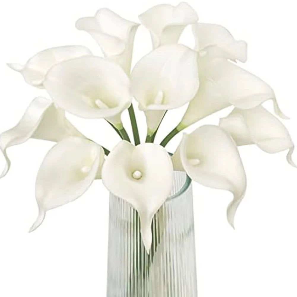 Calla Lily Artificial Bouquet – Wedding & Home Decor Flowers Artificial Flower Bouquet Oasis Select white