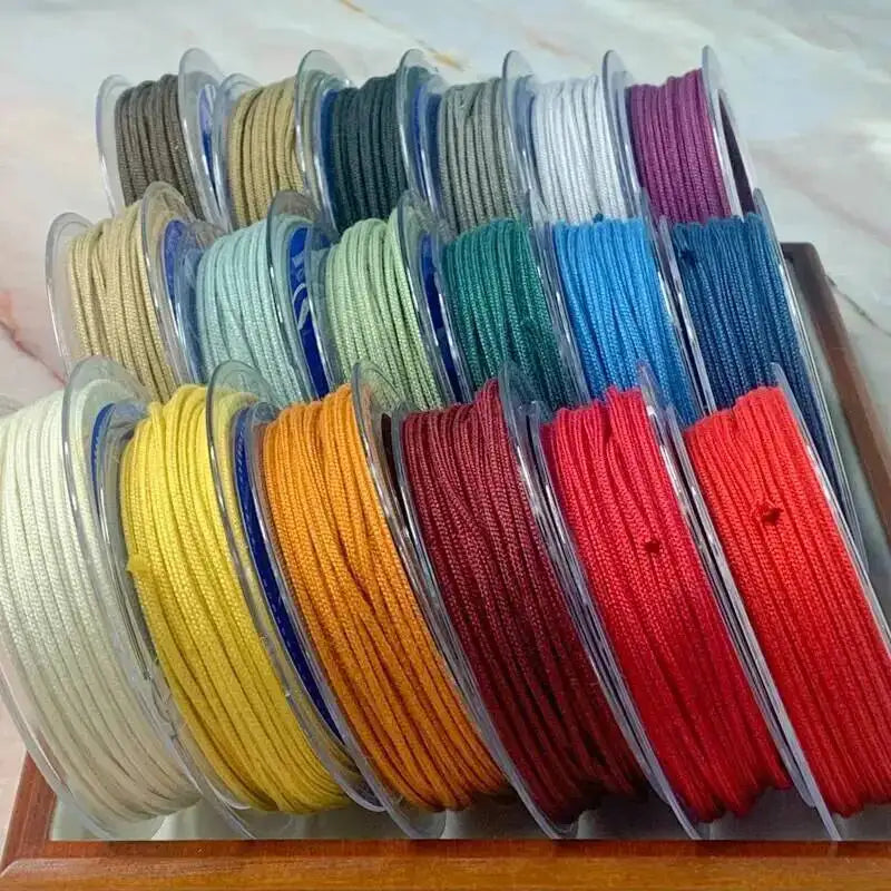 1.2/1.5/2.0MM Chinese Knotted Rope Bright Cord Braided Rope Bracelet Weaving Nylon Cord Diy JEWELRY Necklace Accessories Oasis Select