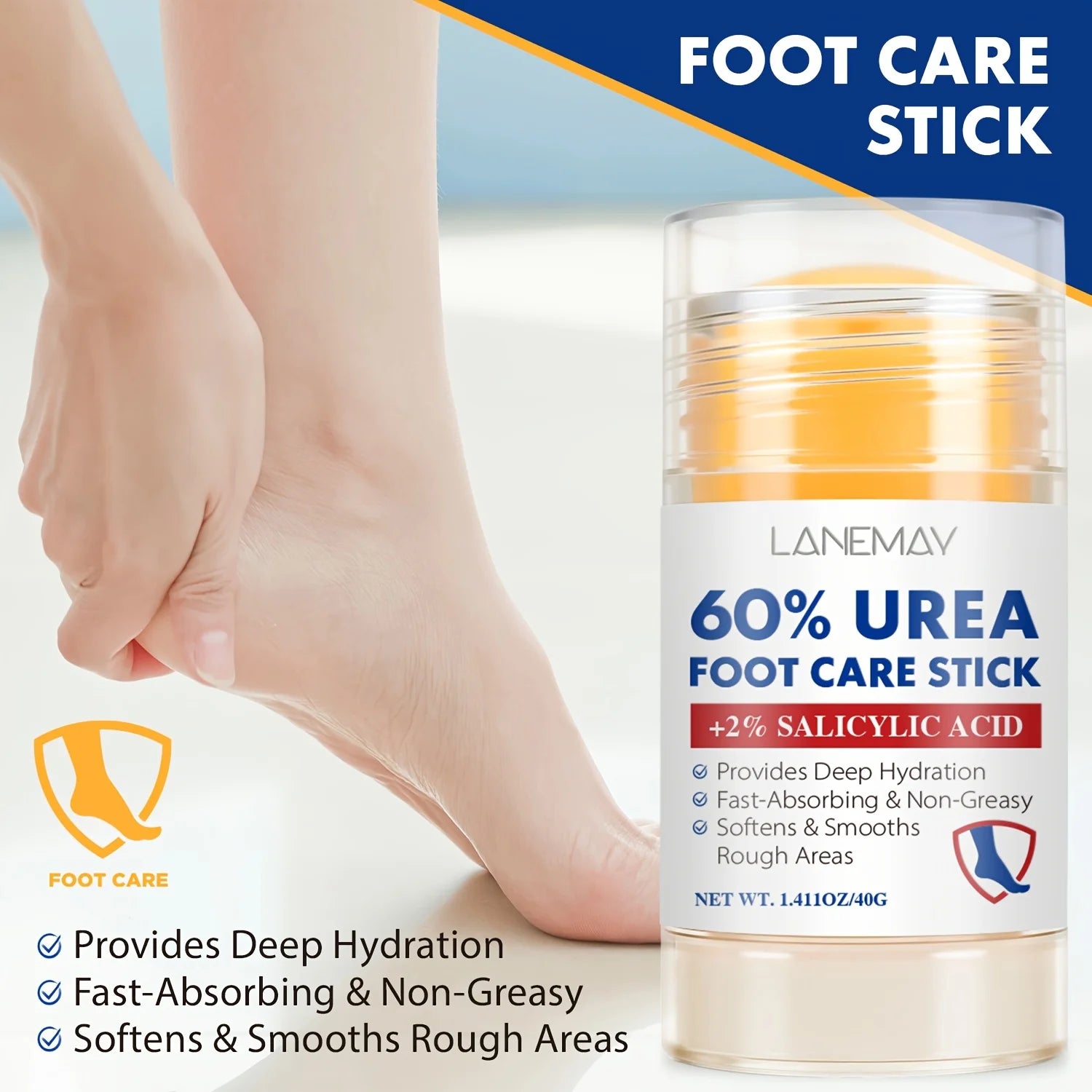 60% Urea Foot Care Stick – Hydrate Dry & Rough Heels | Lanemay