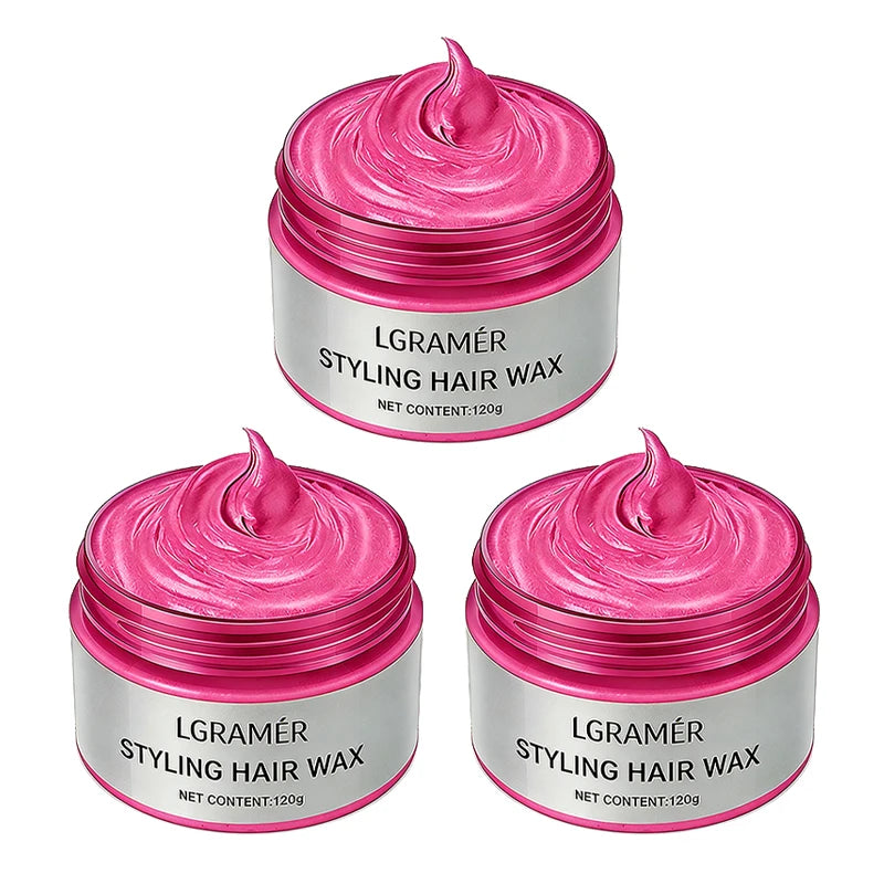 Temporary Hair Color Wax – 9 Shades | Silver Gray, Wine Red & More