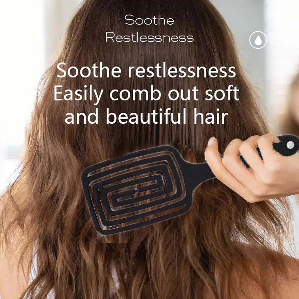 Hollow Curved Detangling Brush – Volumizing Scalp Massage Comb Detangling Hair Brush Oasis Select