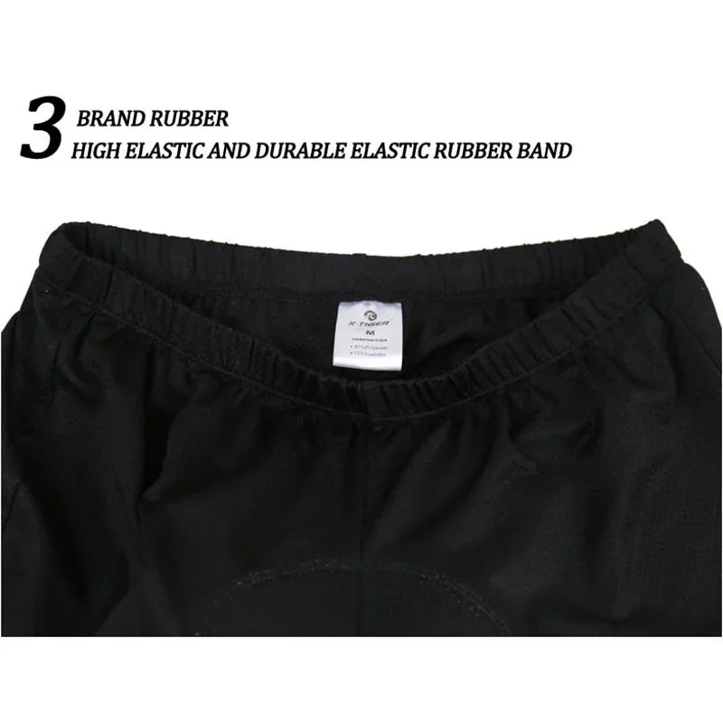 X-Tiger Cycling Shorts Breathable Mesh Shockproof Cycling Underwear 5D Pro Thickened Gel Pad Cycling Shorts Oasis Select