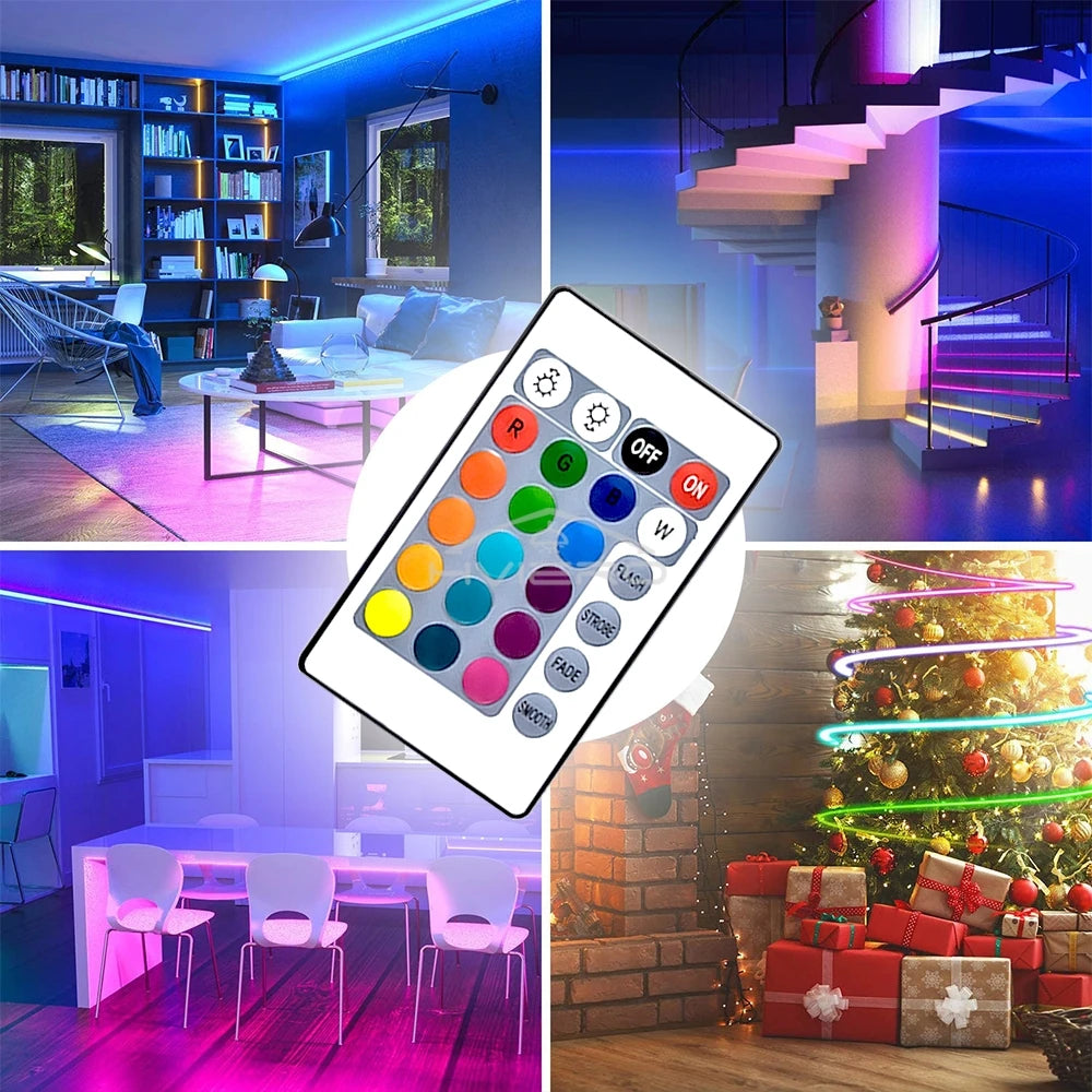 24-Key IR Remote RGB LED Strip Controller – DC 12V